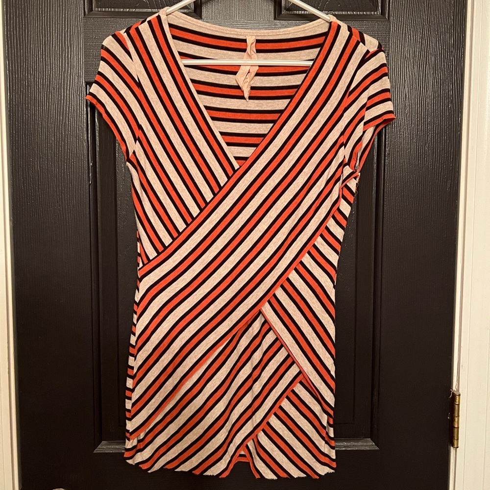 Anthropologie soft & stretchy crossover tiered top